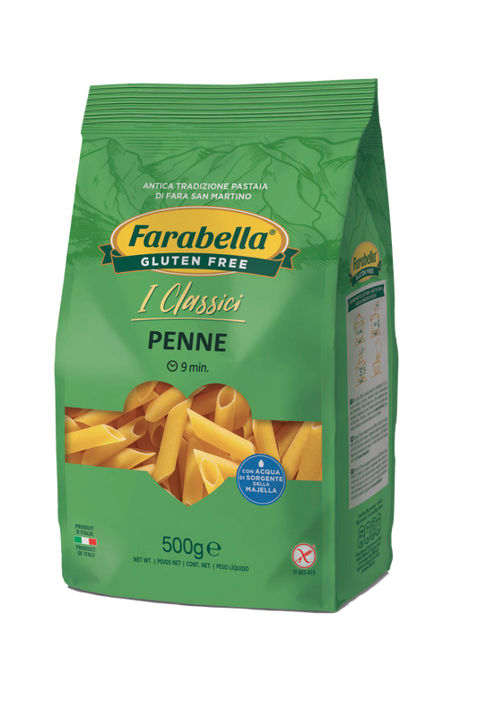 PASTAS SIN GLÚTEN PENNE RIGATE 500 GRS