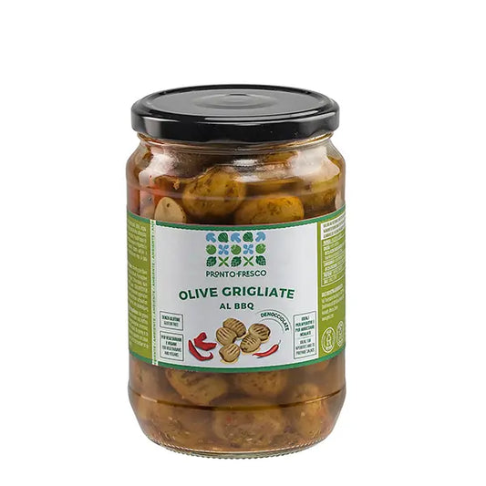 Olive Grigliate al bbq - Aceitunas asadas con bbq 670 GR